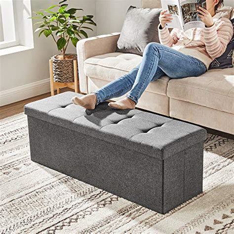 songmics folding storage ottoman